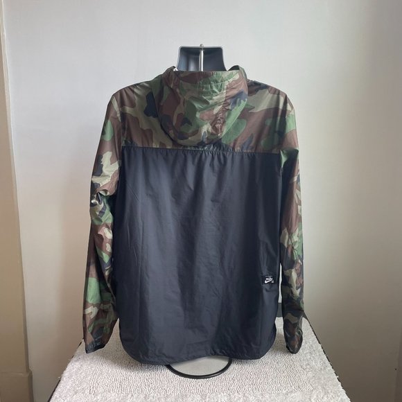 NIKE SB SKATEBOARDING ANORAK 1/2 ZIP PULLOVER CAMO WINDBREAKER JACKET MENS LARGE - Picture 7 of 8